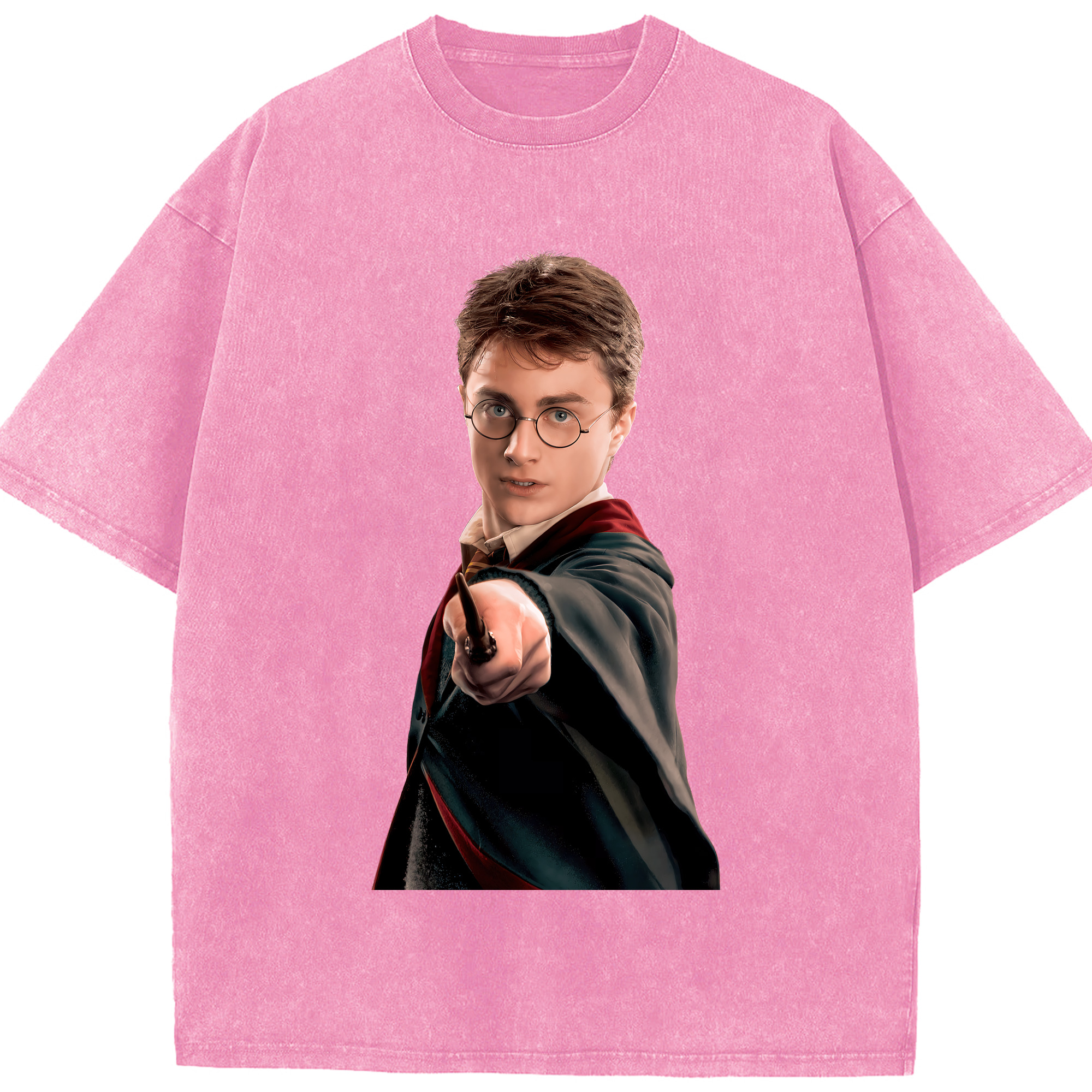 （画像用） Harry Potter ハリー・ポッターシリーズ 綿100% ヴィンテージ風 半袖Tシャツ（フロントプリント）